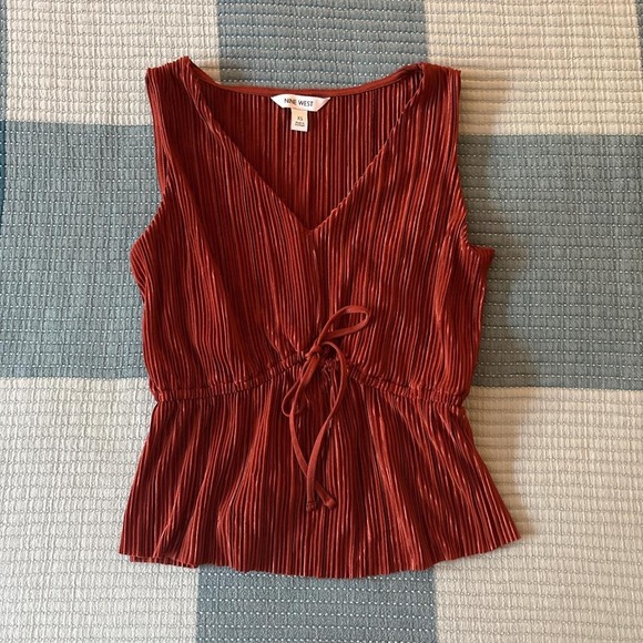 Nine West Pleated Peplum Tank - Picture 1 of 3